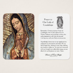 Notre-Dame de Guadalupe Prière Carte Sainte