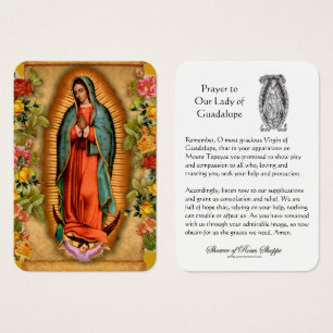 Notre-Dame de Guadalupe Prière Carte Sainte