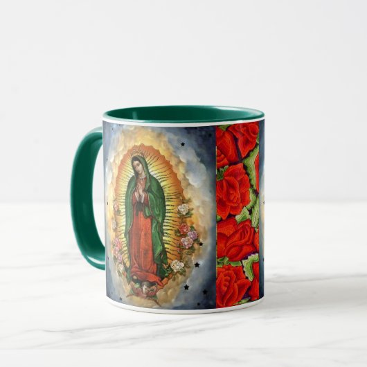 Notre-Dame de Guadalupe Rose Coupe Cadeau Café Mug (Devant gauche)