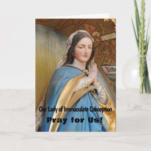Notre Dame de l'Immaculée carte de la Conception (Devant)