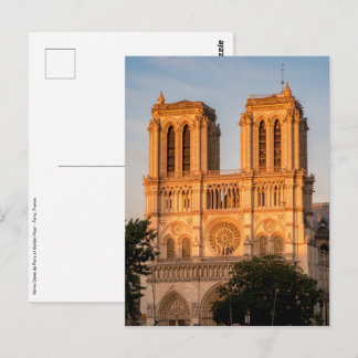 Notre Dame de Paris bij de Gouden Uur - Parijs, Fr Briefkaart