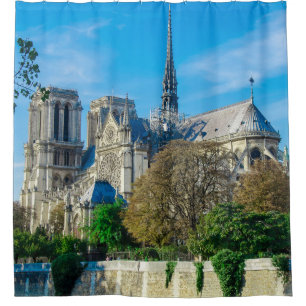 Notre Dame de Paris in Frankrijk Douchegordijn