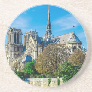 Notre Dame de Paris in Frankrijk Zandsteen Onderzetter