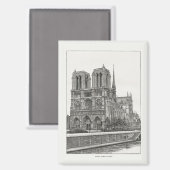Notre Dame de Paris Kathedraal Magnet Magneet (Voorkant / Achterkant)