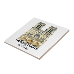 Notre-Dame de Paris Souvenir France Cathedral Tegeltje