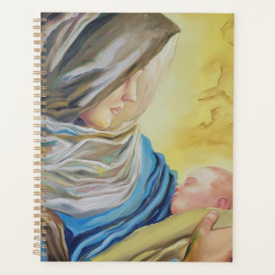 Notre Dame du Silence tenant le bébé Jésus