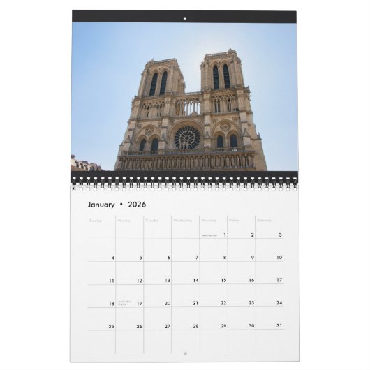 Notre Dame et calendrier 2014 de Sainte-Chapelle (Jan 2026)