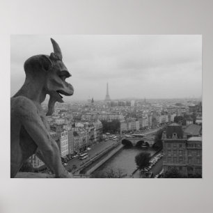 Notre Dame Gargoyle Poster