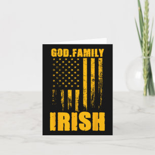 Notre Dame Ierse god. Familie. Amerikaanse vlag Kaart