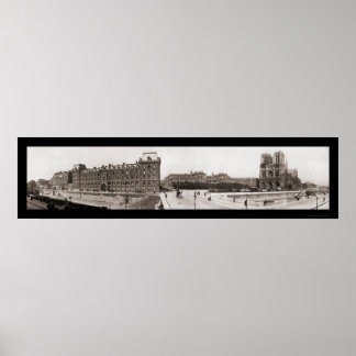 Notre Dame in Parijs Foto 1909 Poster