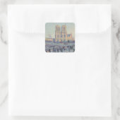 Notre Dame Kathedraal Parijs Frankrijk Classic Sch Vierkante Sticker (Tas)