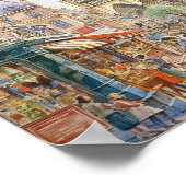 Notre Dame Kathedraal Parijs Scene Art Poster (Hoek)