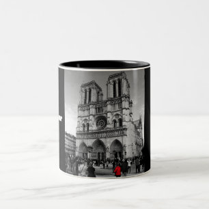 Notre-Dame kathedraal Parijs Tweekleurige Koffiemok