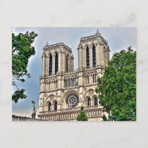 Notre-Dame, Parijs, digitaal schilderen Briefkaart