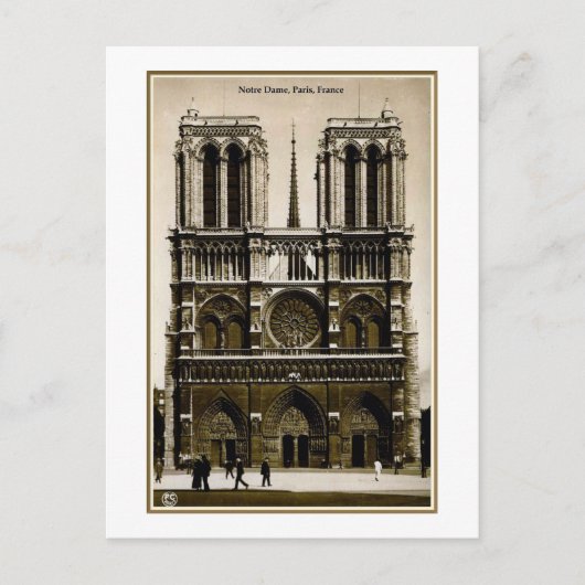 Notre Dame, Parijs, Frankrijk, Briefkaart (Voorkant)