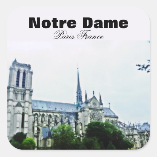 NOTRE DAME PARIS FRANCE autocollants (Devant)