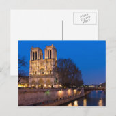 Notre Dame pendant la carte postale crépusculaire (Devant / Derrière)