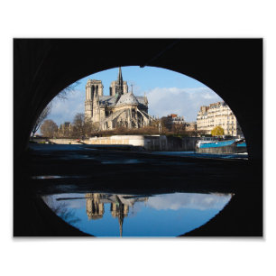 Notre Dame Reflections Foto Afdruk