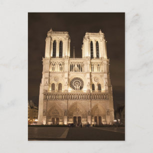 Notre Dame 's nachts Briefkaart