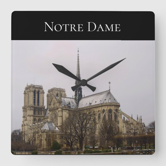 Notre Dame Square Wall klok (Voorkant)