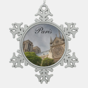 Notre Dame Tin Sneeuwvlok Ornament