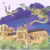Notre Dame Vinyl Sticker (diverse maten) (Voorkant)