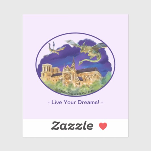 Notre Dame Vinyl Sticker - Dromen (Diverse Maten) (Vel)