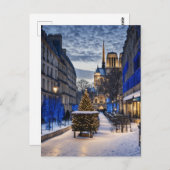 Notre Dame Winter Scene Briefkaart (Voorkant / Achterkant)