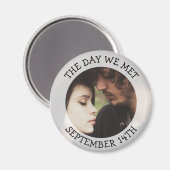 Notre date de mariage Magnet de rappel personnalis (Recto/Verso)