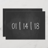 Notre date d'échéance Chalkboard Faire-part de gro (Devant / Derrière)