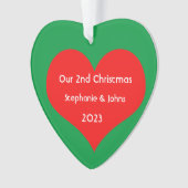 Notre deuxième Noël Ensemble 2023 Mignons Coeur Ro (devant)