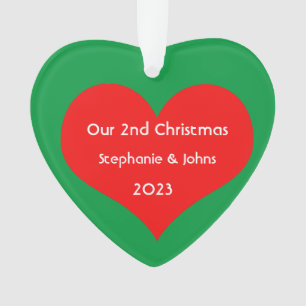 Notre deuxième Noël Ensemble 2023 Mignons Coeur Ro