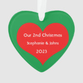 Notre deuxième Noël Ensemble 2023 Mignons Coeur Ro (dos)