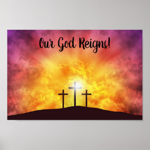 Notre Dieu règne Premium Canvas Gloss Poster