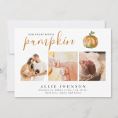 Notre douce petite photo Citrouille Faire-part béb (Devant)