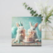 Notre drôle de lapin, invitation d'anniversaire de (Debout devant)