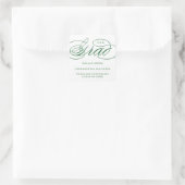 NOTRE ÉLÉGANT GRAD SCRIPT | AUTOCOLLANT DE REMERCI (Sac)