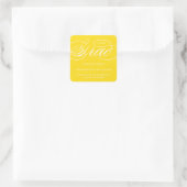 NOTRE ÉLÉGANT GRAD SCRIPT | AUTOCOLLANT DE REMERCI (Sac)