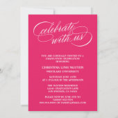 NOTRE ÉLÉGANT SCRIPT GRAD | CARTES D'INVITATION À (Dos)