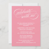 NOTRE ÉLÉGANT SCRIPT GRAD | CARTES D'INVITATION À (Dos)
