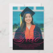 NOTRE ÉLÉGANT SCRIPT GRAD | CARTES D'INVITATION À  (Devant)