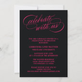 NOTRE ÉLÉGANT SCRIPT GRAD | CARTES D'INVITATION À  (Dos)