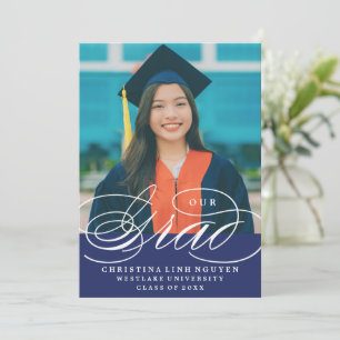 NOTRE ÉLÉGANT SCRIPT GRAD CARTES D'INVITATION À