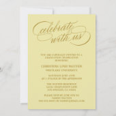 NOTRE ÉLÉGANT SCRIPT GRAD | CARTES D'INVITATION À (Dos)