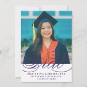 NOTRE ÉLÉGANT SCRIPT GRAD | CARTES D'INVITATION À  (Devant)