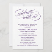 NOTRE ÉLÉGANT SCRIPT GRAD | CARTES D'INVITATION À  (Dos)