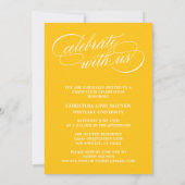 NOTRE ÉLÉGANT SCRIPT GRAD | CARTES D'INVITATION À (Dos)
