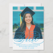 NOTRE ÉLÉGANT SCRIPT GRAD | CARTES D'INVITATION À (Devant)