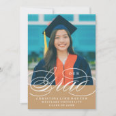 NOTRE ÉLÉGANTE GRADE DE SCRIPT | INVITATION À LA D (Devant)