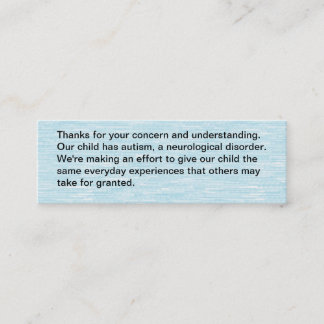 Notre enfant a l'autisme - carte